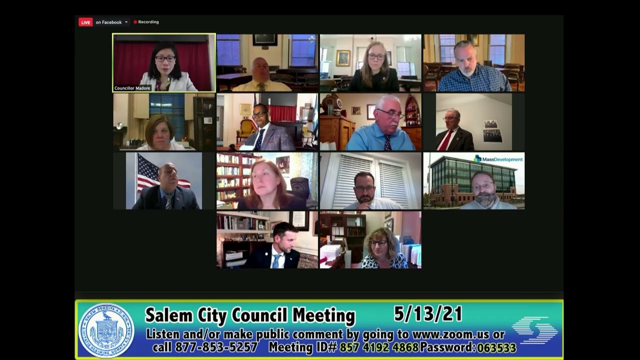 Salem, Massachusetts City Council Meeting 5/13/21