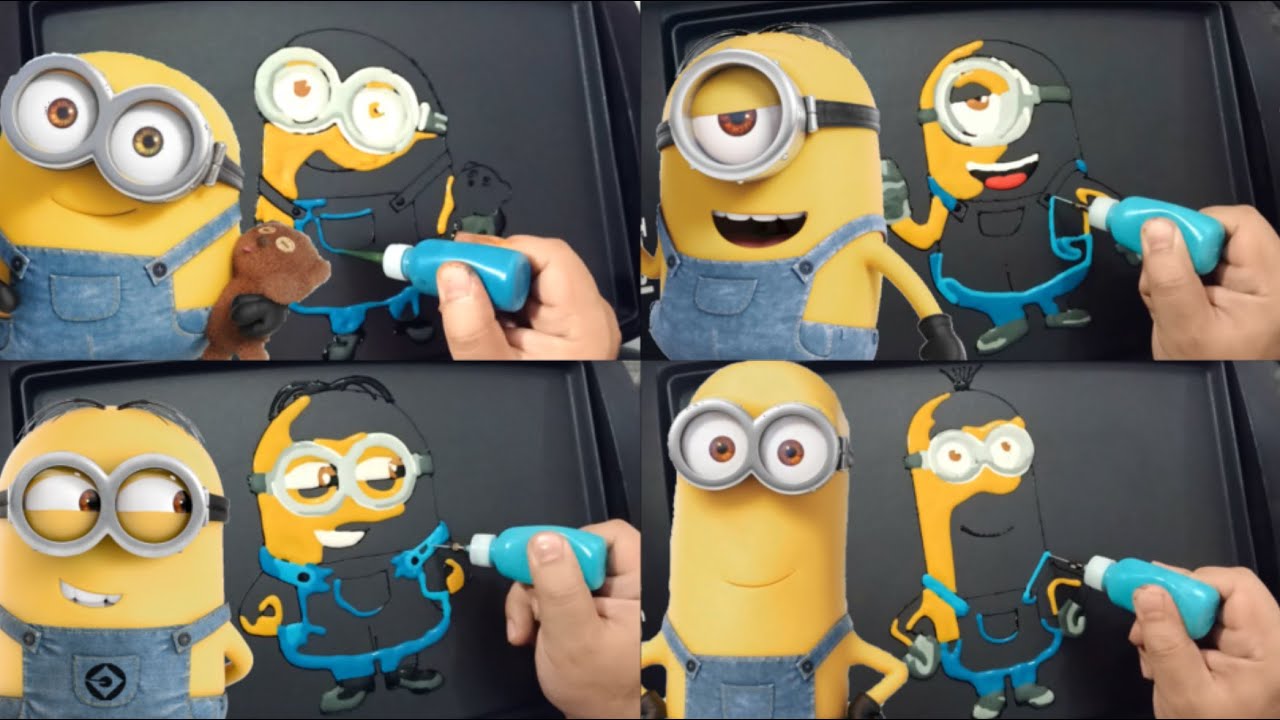 Despicable me MINIONS - Stuart, Bob, Kevin Dave Pancake Art