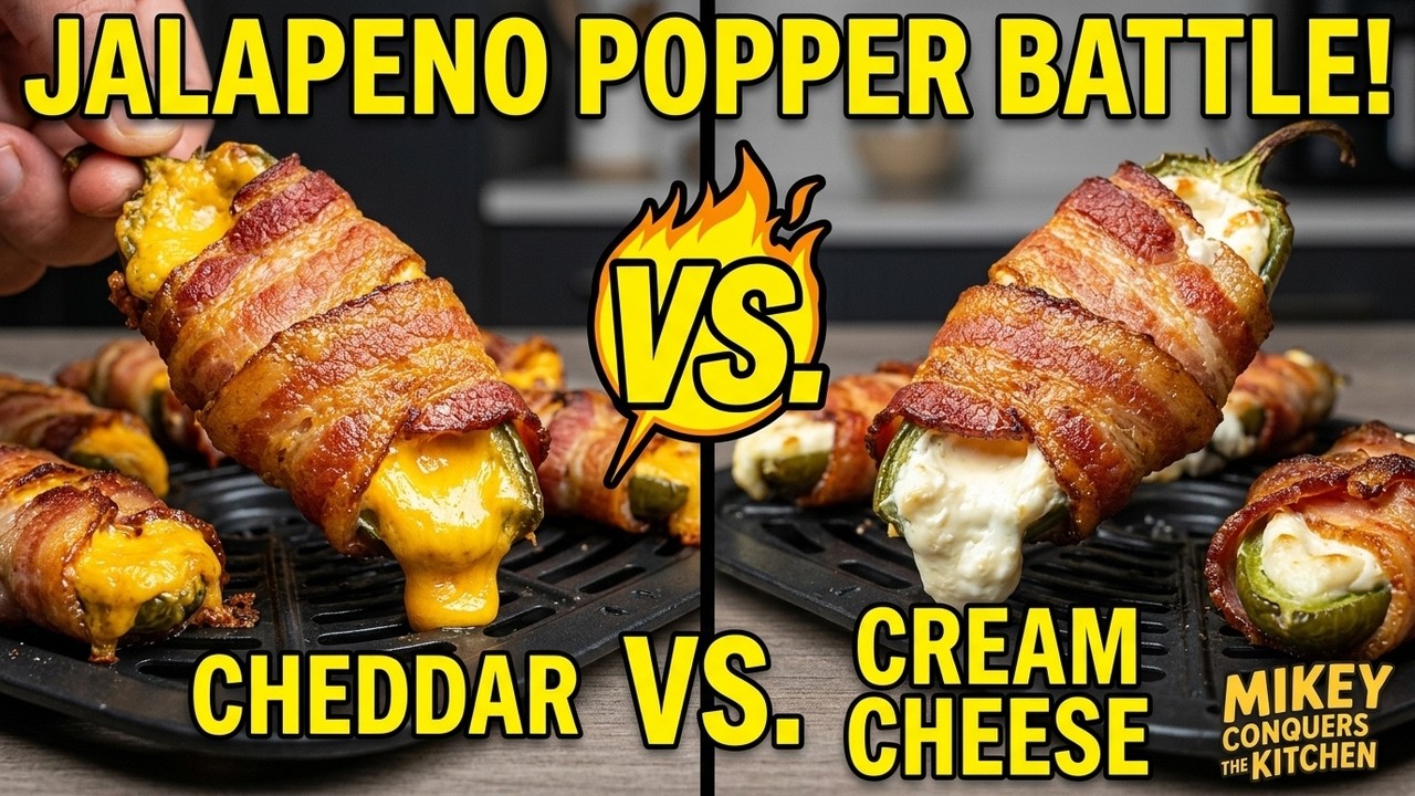 🔥 Air Fryer Bacon-Wrapped Jalapeno Poppers Showdown! 🏈 Game Day Snack Battle