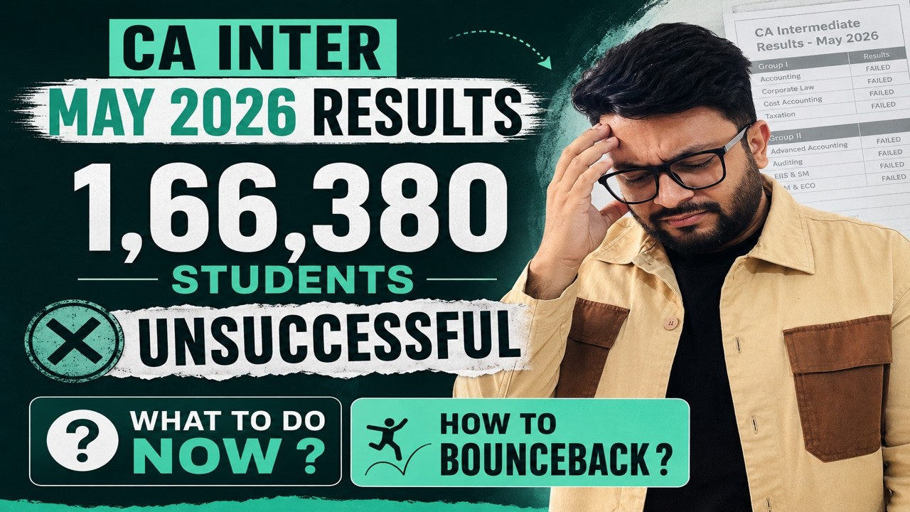 Failed CA Inter May 2026 Exams | Watch This | Bounce Back Strategy | MVSIR