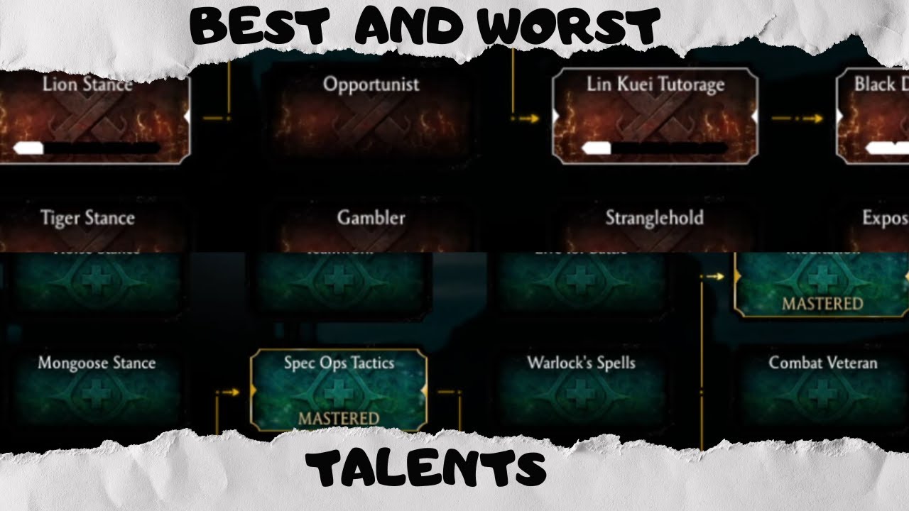 The ULTIMATE TALENT guide! Best and worst talents in MK Mobile