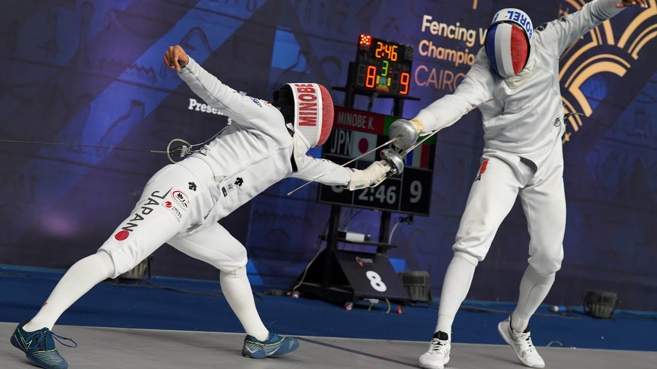Введение в тактический анализ фехтования на шпагах при участии @GPFencing — Борель против Минобе