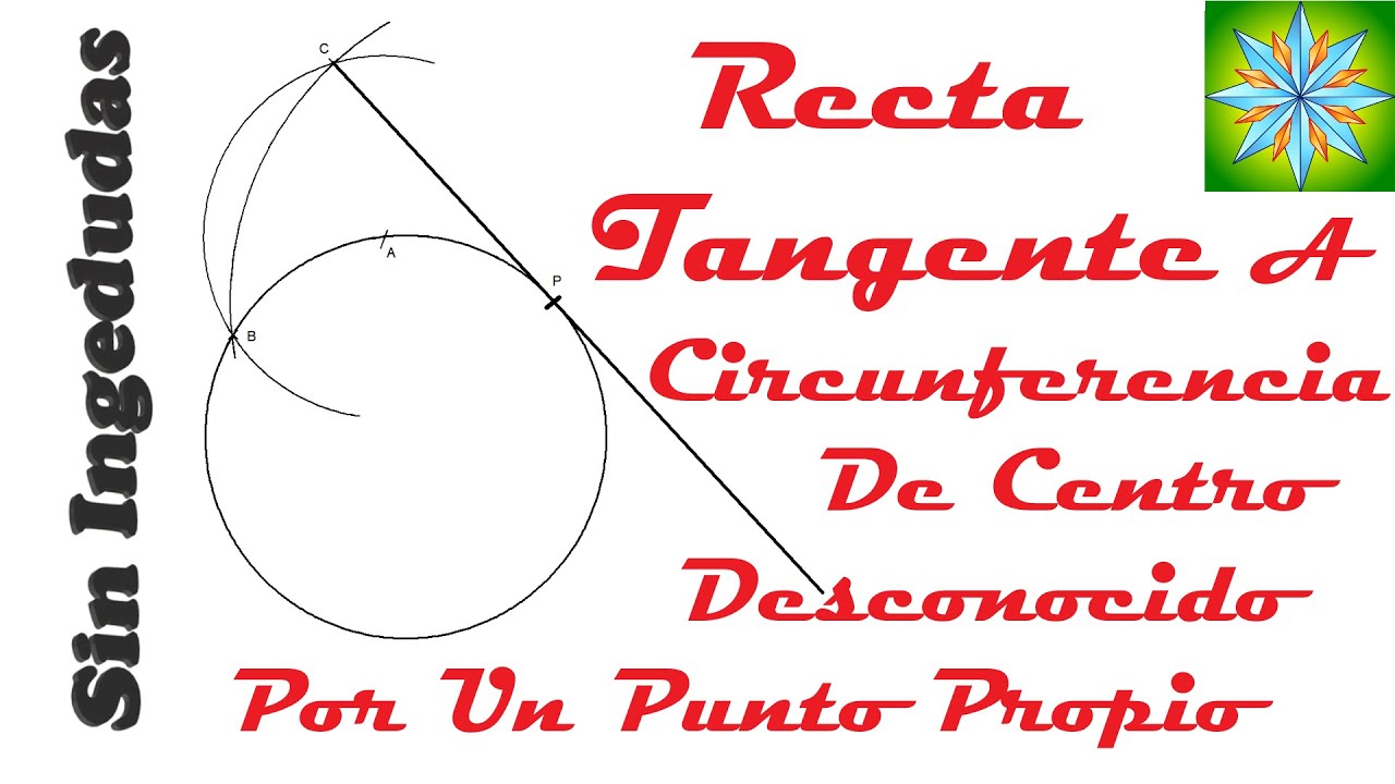 Recta tangente a circunferencia de centro desconocido por un punto propio | Sin Ingedudas