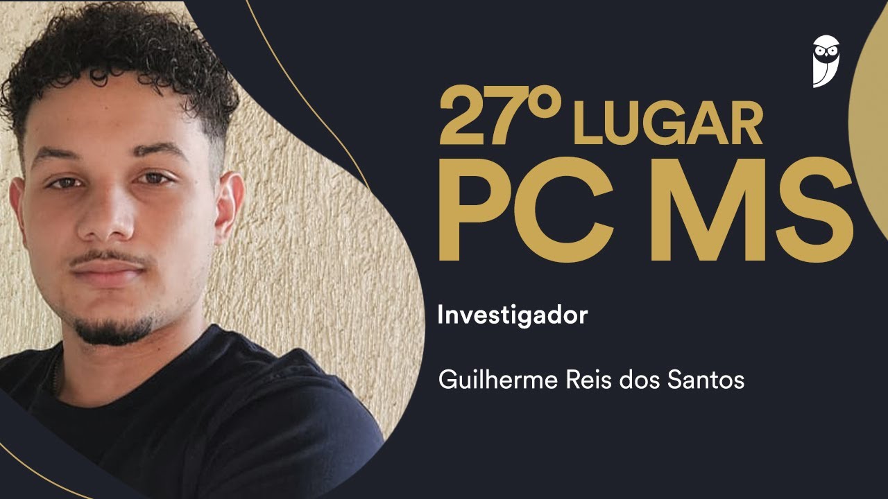 PC MS: Conheça Guilherme Reis dos Santos, aprovado para o cargo de Investigador