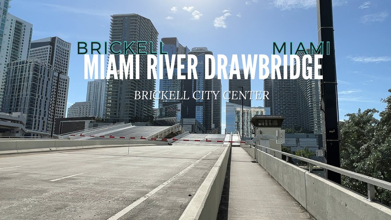 [4K] DOWNTOWN MIAMI BRICKELL CITY CENTER | MIAMI RIVER DRAWBRIDGE - WALKING TOUR #miami #viral