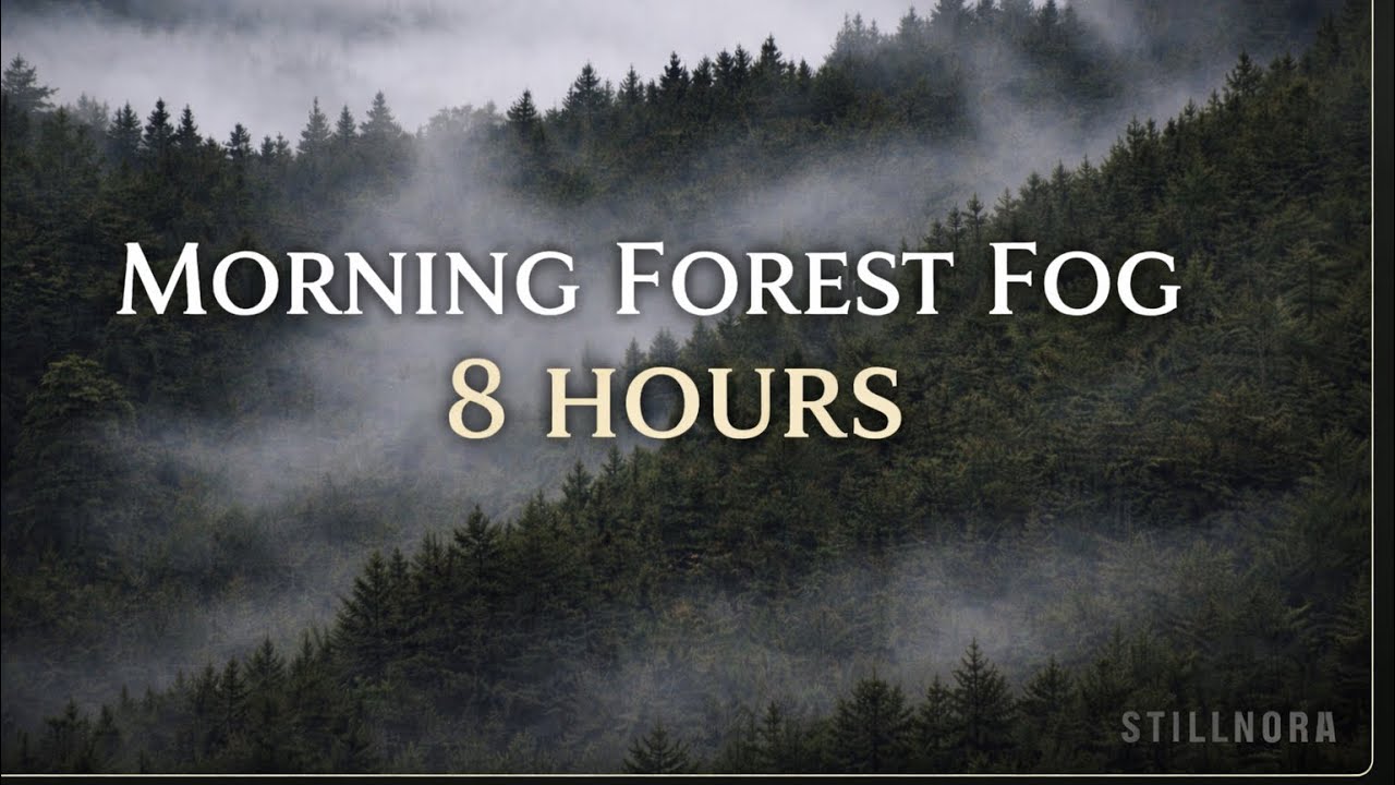 Morning Forest Fog 🌲 8 Hours of Calm Misty Woods | Deep Relaxation & Sleep Ambience