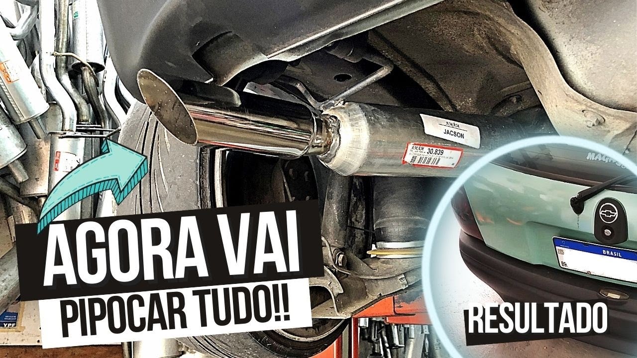DEIXEI O ESCAPAMENTO SÓ O CANO - COLOQUEI  ESCAPE JK NO CORSA WIND... PENSA NUM RONCO BONITO!!