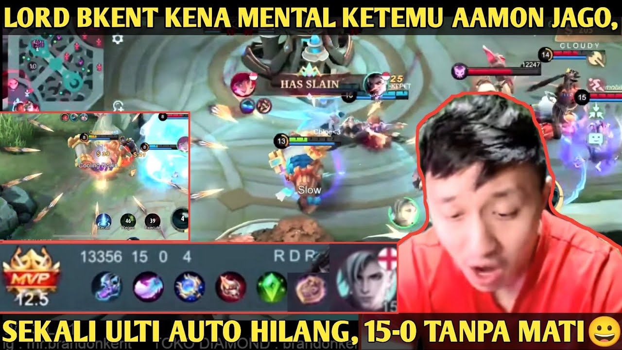 LORD BKENT KENA MENTAL KETEMU AAMON JAGO, SEKALI ULTI AUTO HILANG SAMPAI 15-0 TANPA MATI😀