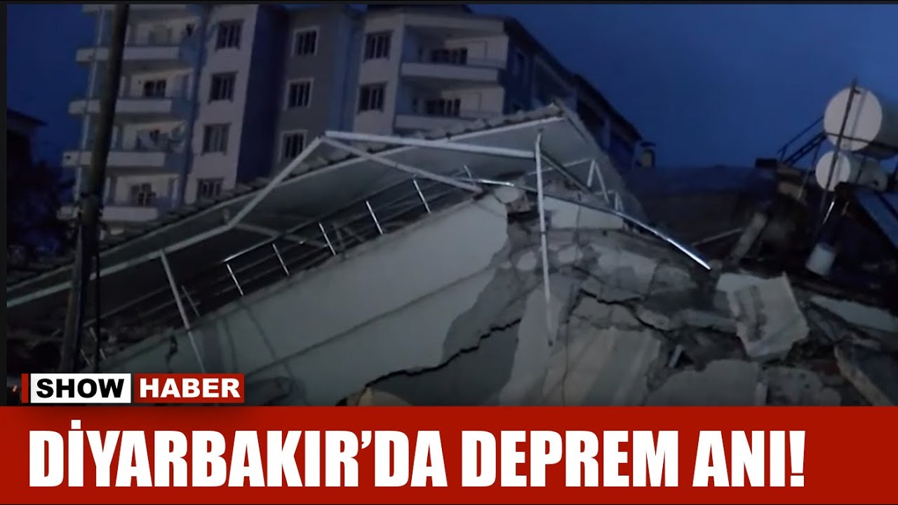 Diyarbakır'da deprem anı kamerada: Bina böyle yıkıldı