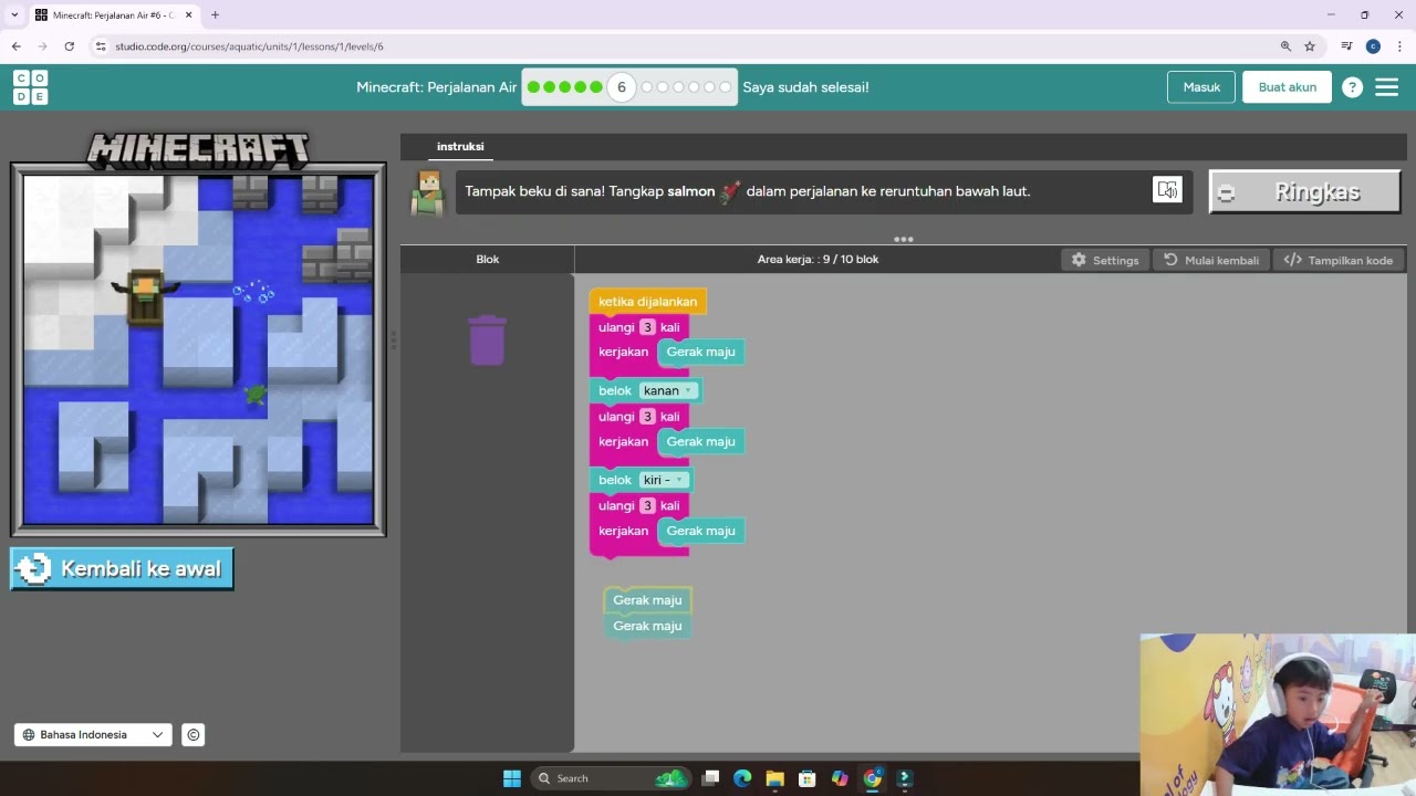 🚀 Akira Masters Visual Coding with Minecraft Voyage Aquatic | DIGIKIDZ