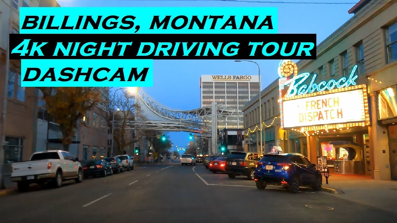 Billings, Montana | 4k Night Driving Tour | Dashcam | Nightlife