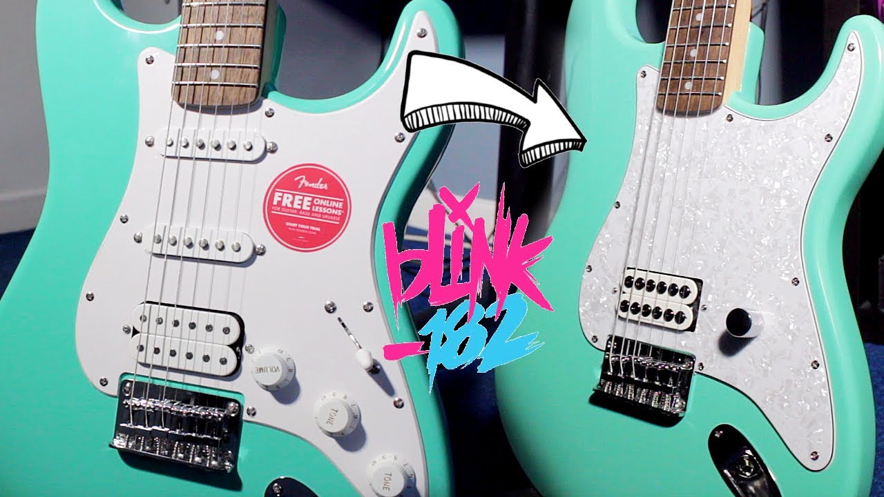 Превращаем стандартную гитару Fender Squier в именную гитару Tom Delonge Stratocaster