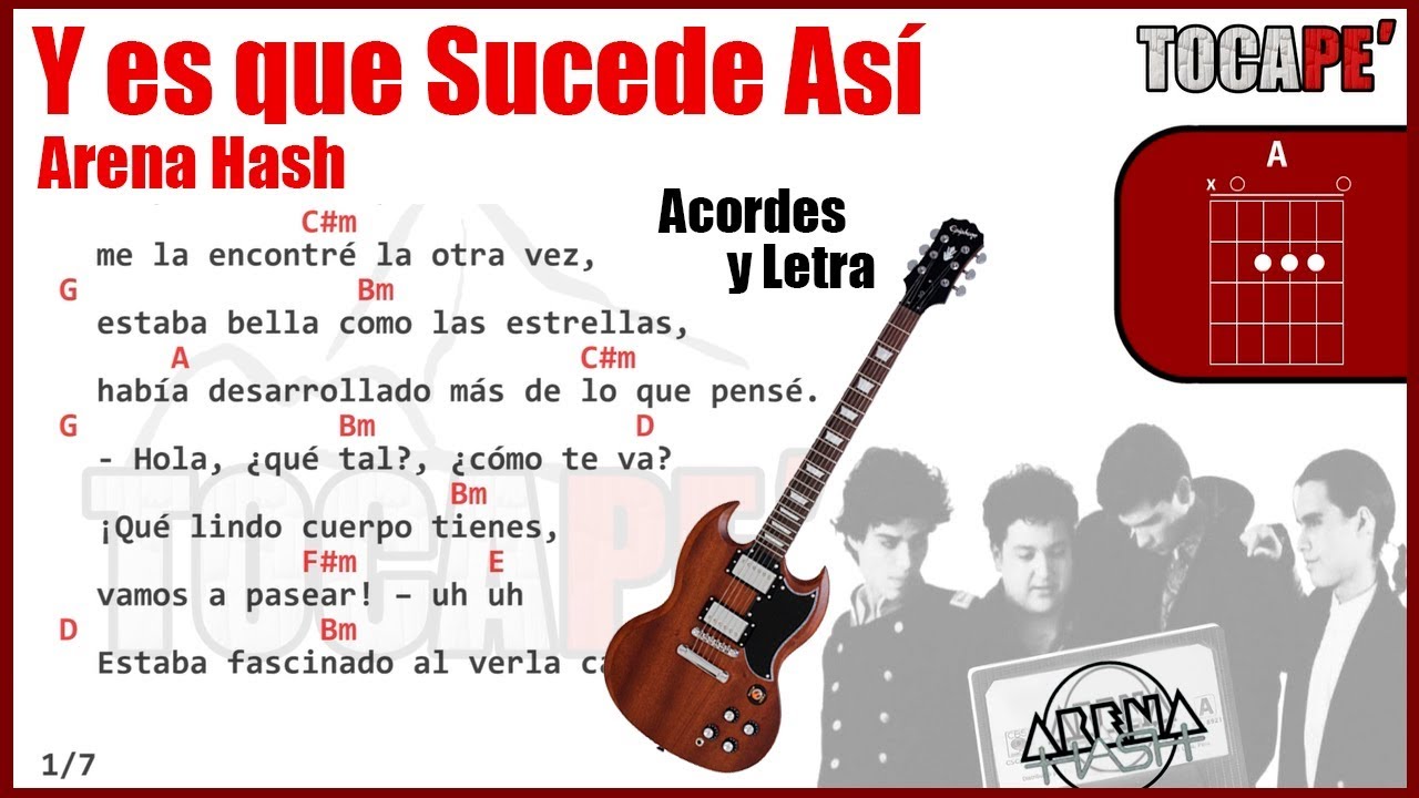 Y es que Sucede Así - Arena Hash - Letra y Acordes