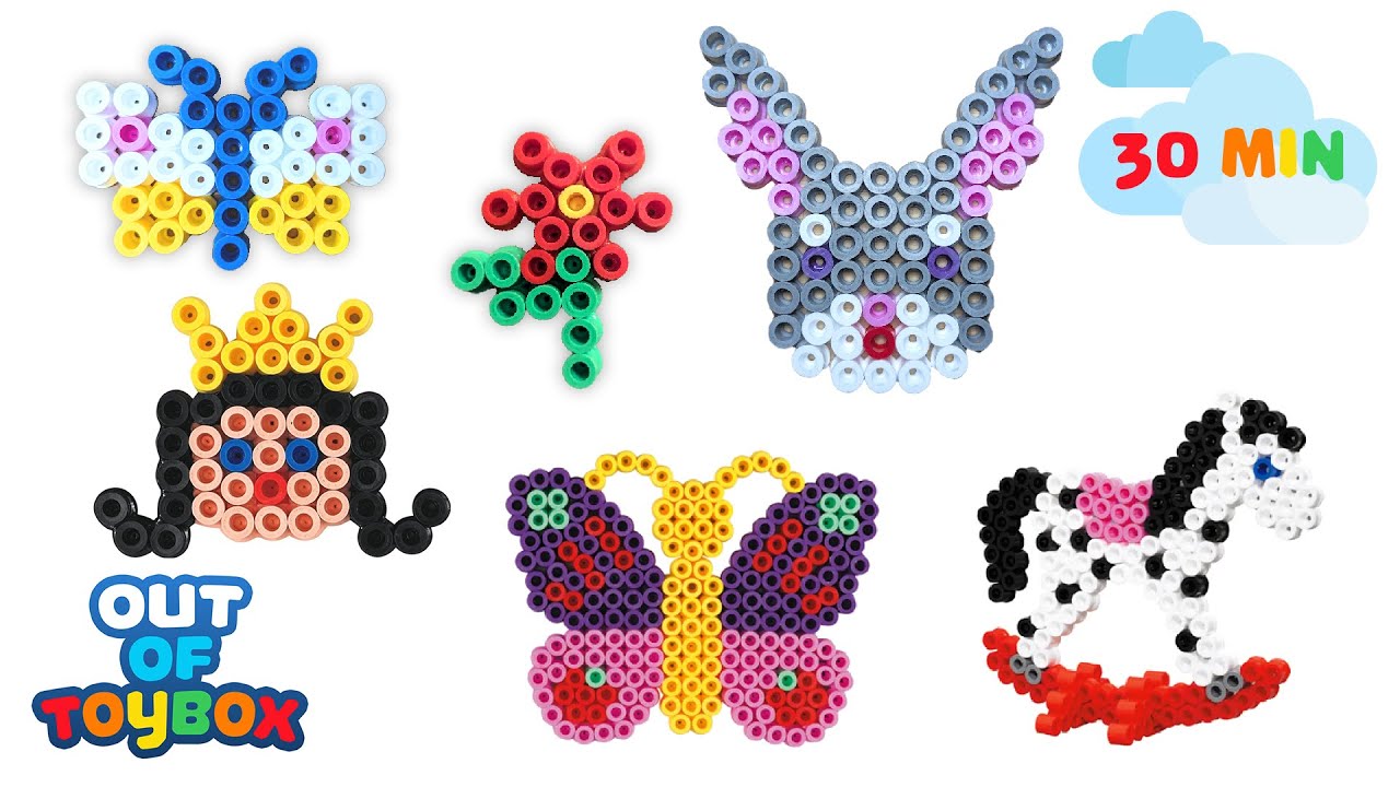 Learn colors by making multiple toys using Beads for Kids & Toddlers - Part 10