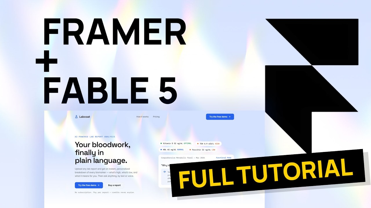 Агенты ИИ в Framer с Fable 5 &mdash; это просто пушка!