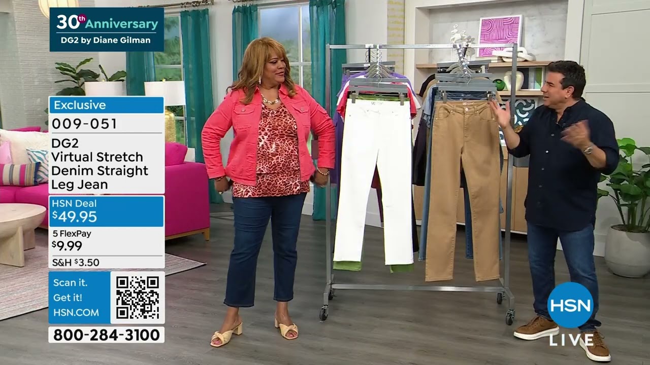 DG2 by Diane Gilman Virtual Stretch Denim StraightLeg Je...
