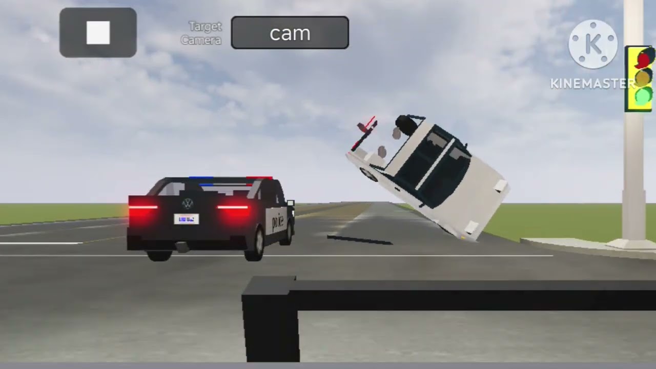 Chase car and crash