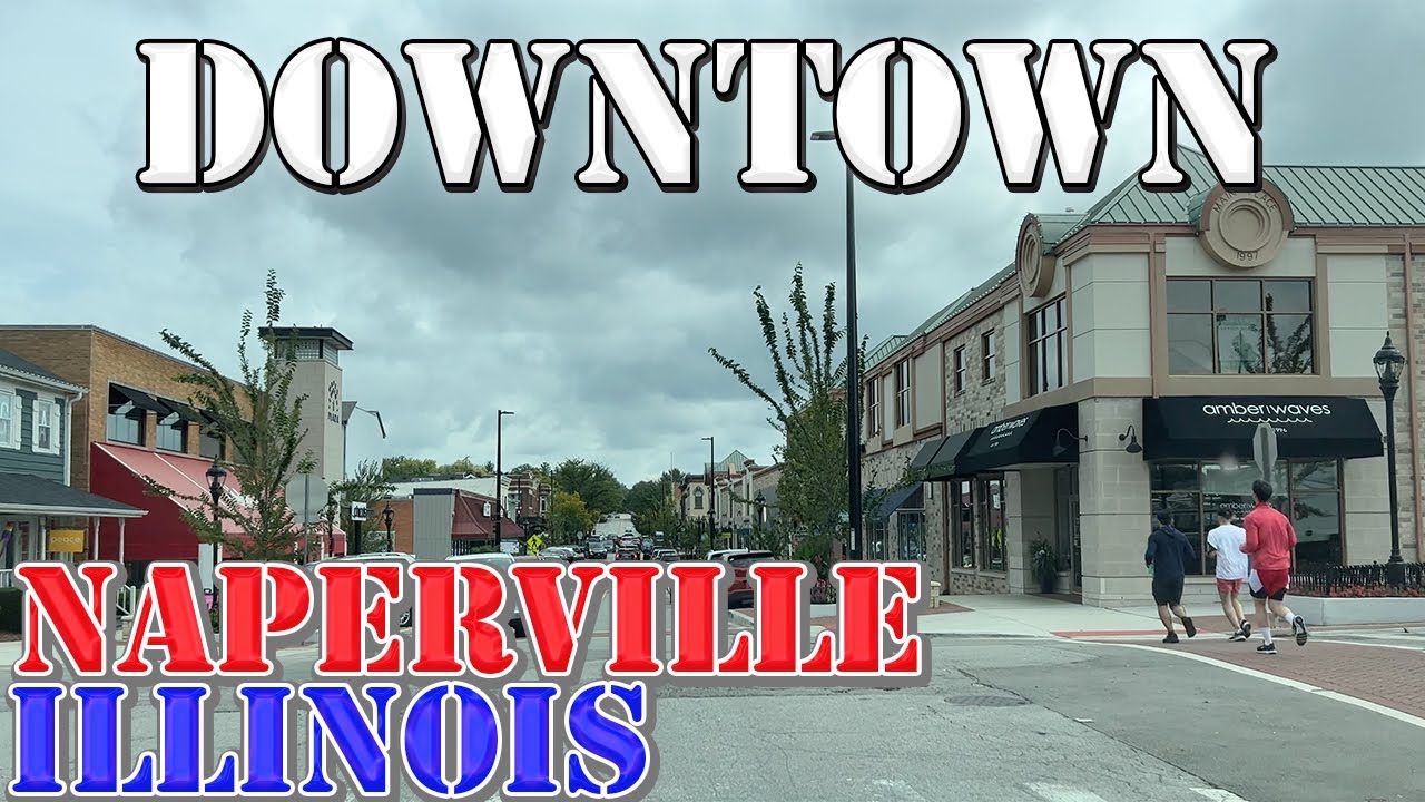 Naperville - Illinois - 4K Downtown Drive
