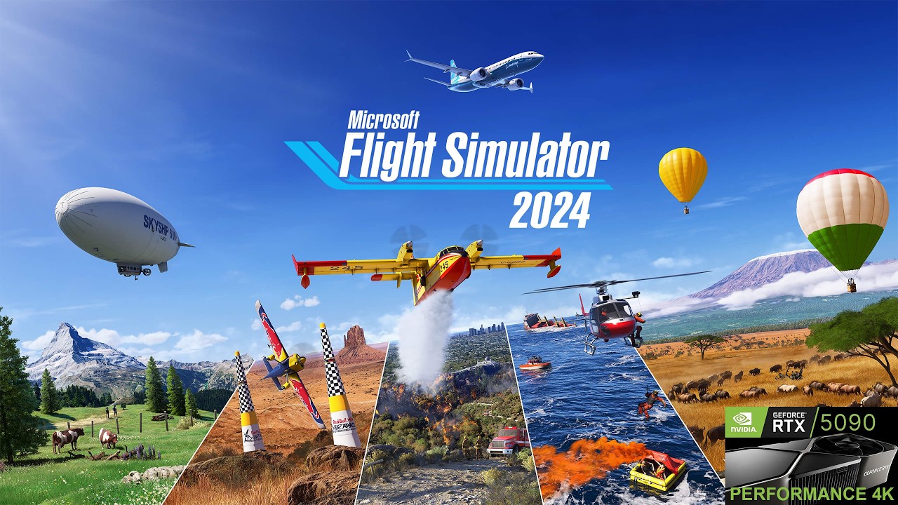 MSFS 2024 • RTX5090 • Ryzen 7 9800X3D • 4K • Maximum Settings #msfs2024 #rtx5090