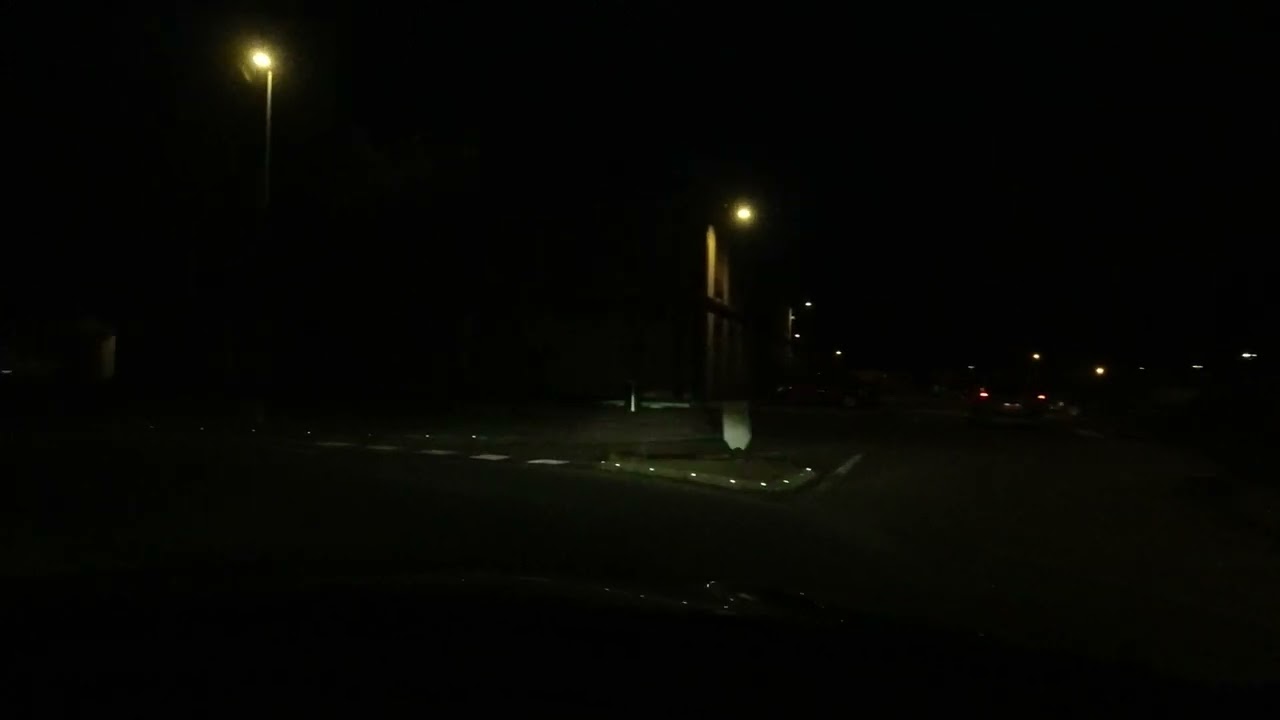 Night drive somewhere (VBR-81 Relaxing Driving in France, No Talking, No Music)