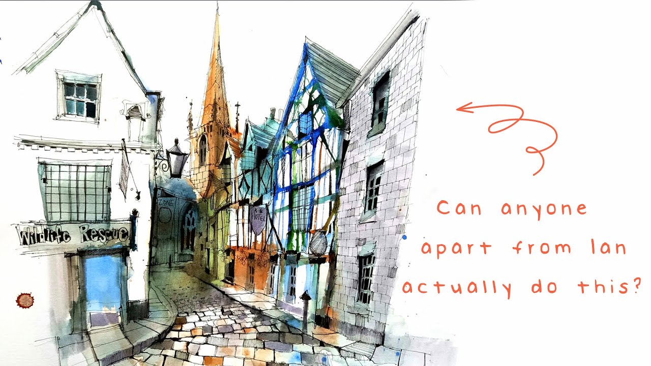Urban Sketching for Beginners with Ian Fennelly // My Attempt at Module 3