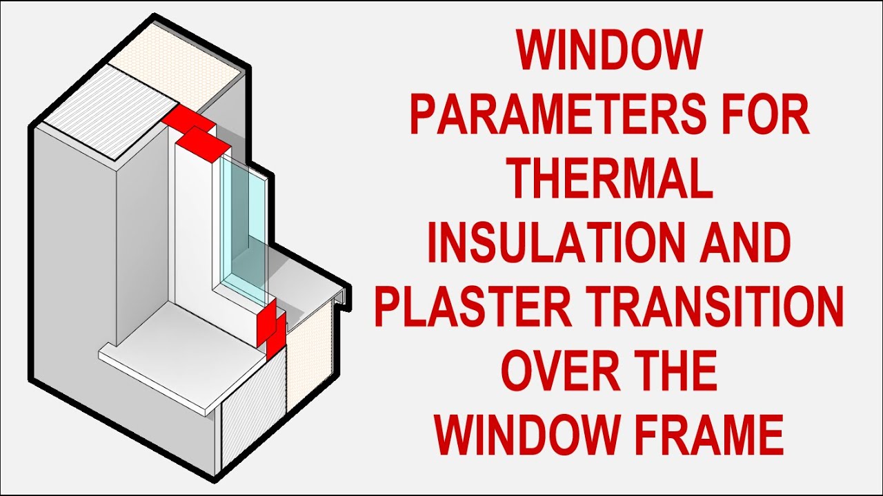 WINDOW PARAMETERS FOR THERMAL INSULATION AND PLASTER TRANSITION OVER THE WINDOW FRAME