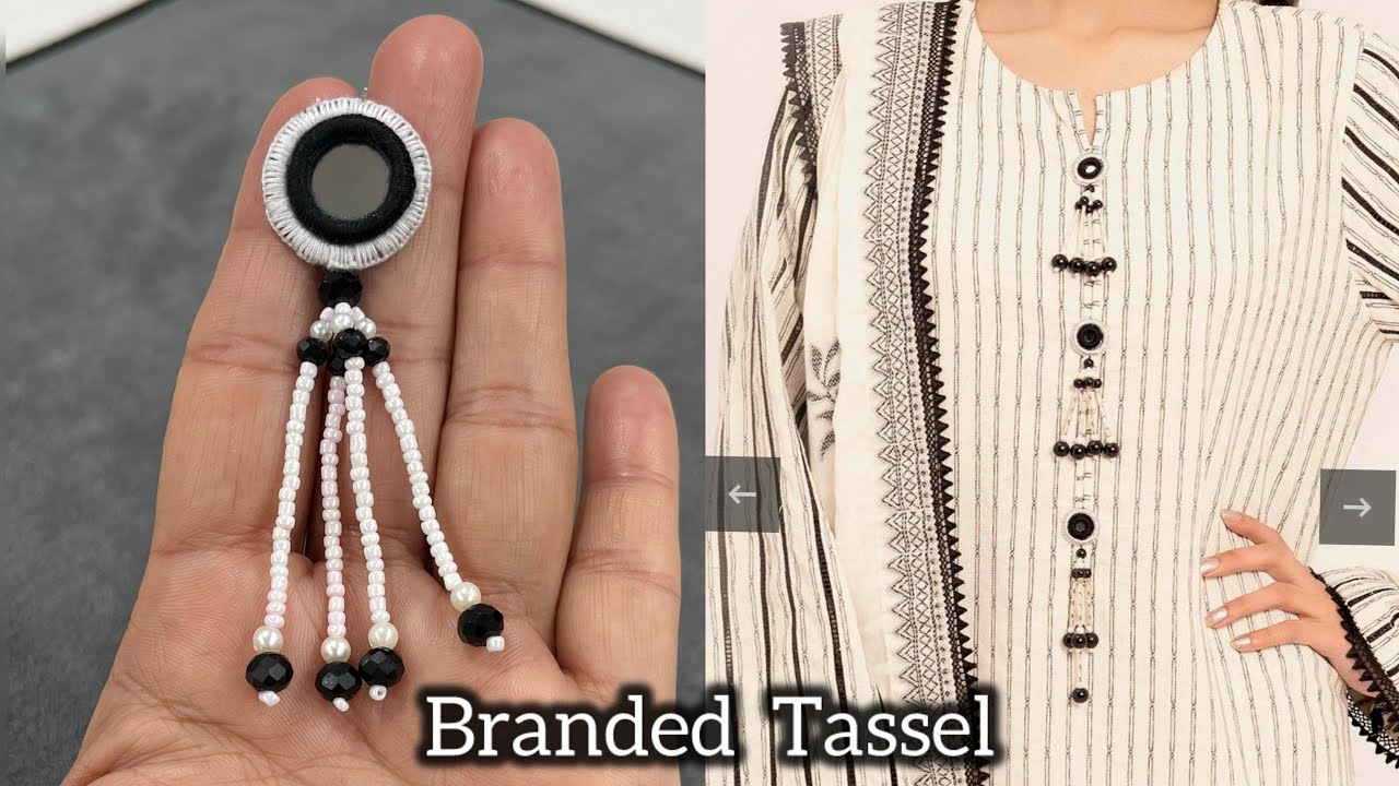 How To Make Designer Latkan / Trending Kurti Latkan Design | Trendy Latkan | Making Tassel at home 