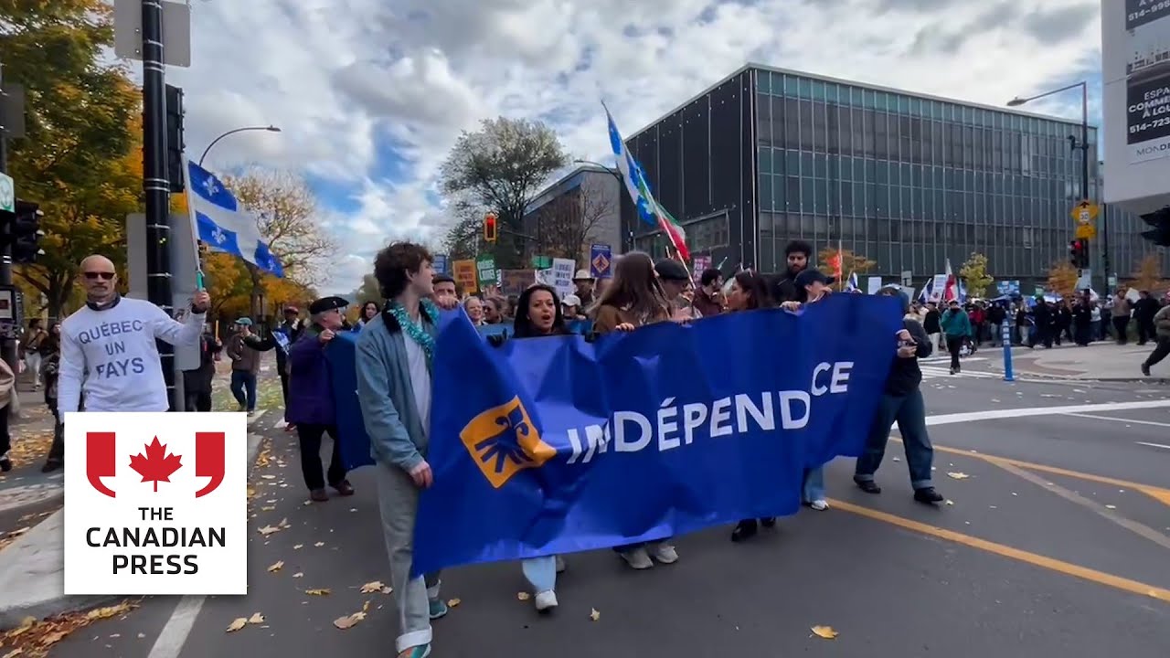 Hundreds gather to call for Quebec independence