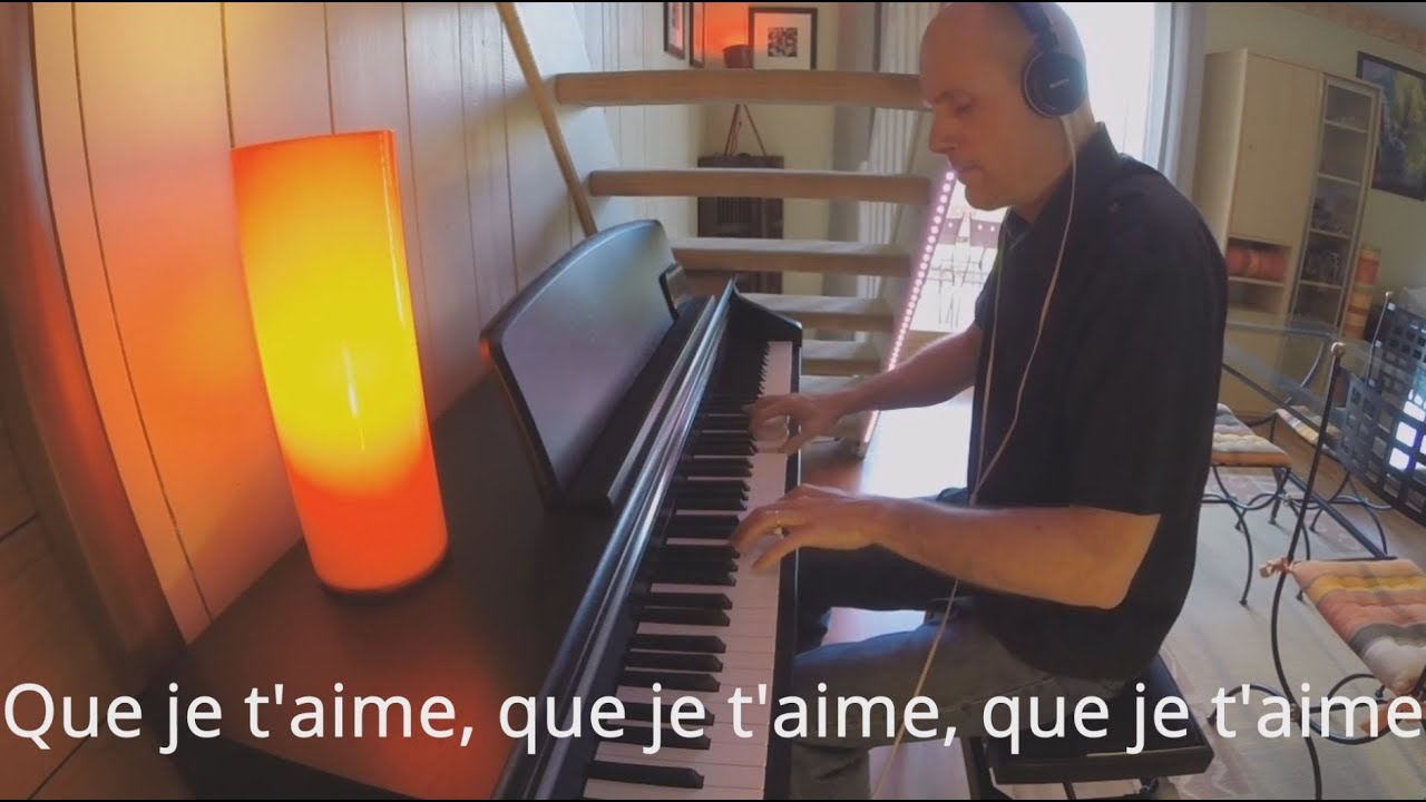 Johnny Hallyday - Que je t'aime - Piano - KARAOKE