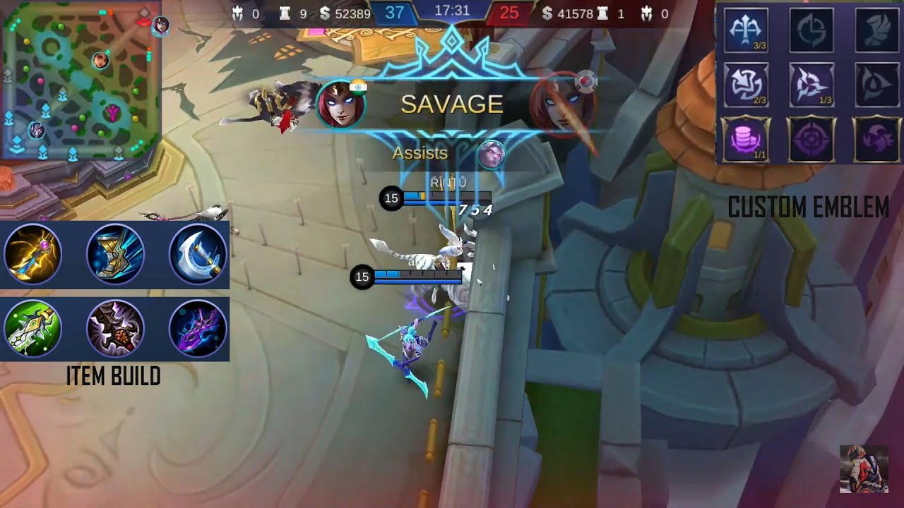2 HIT KILL BUILD IRITHEL BRUTAL DAMAGE | RIP SAVAGE | MOBILE LEGENDS