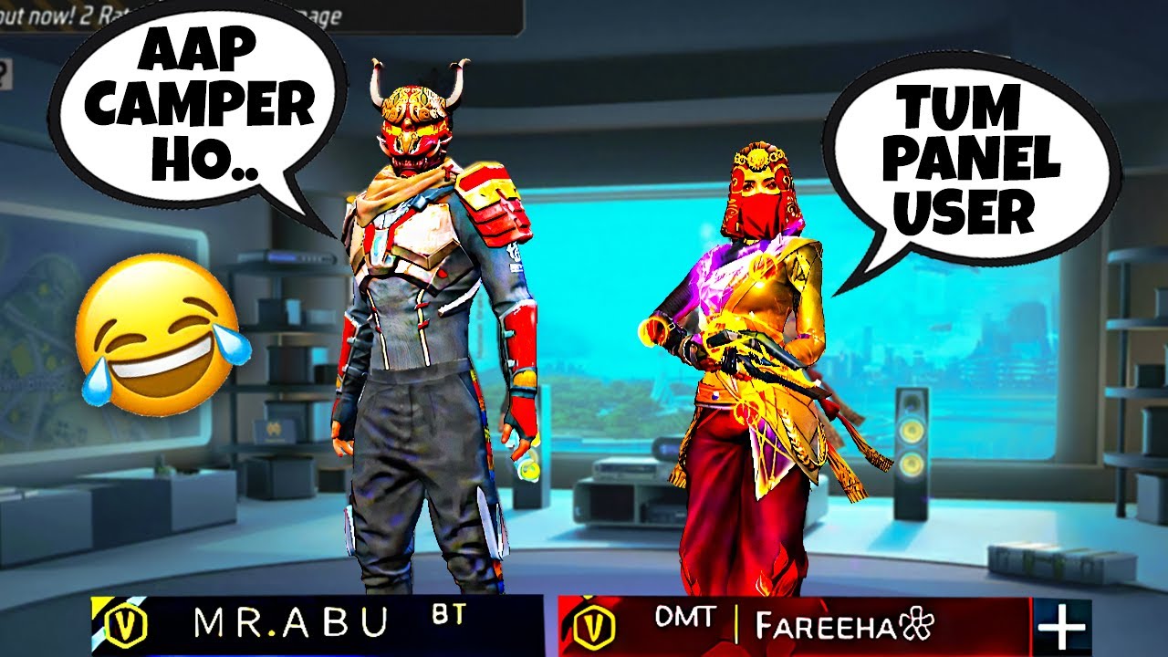 Trolling DMT FAREEHA🤣 with AJ FF, Top Global Lobby FIght