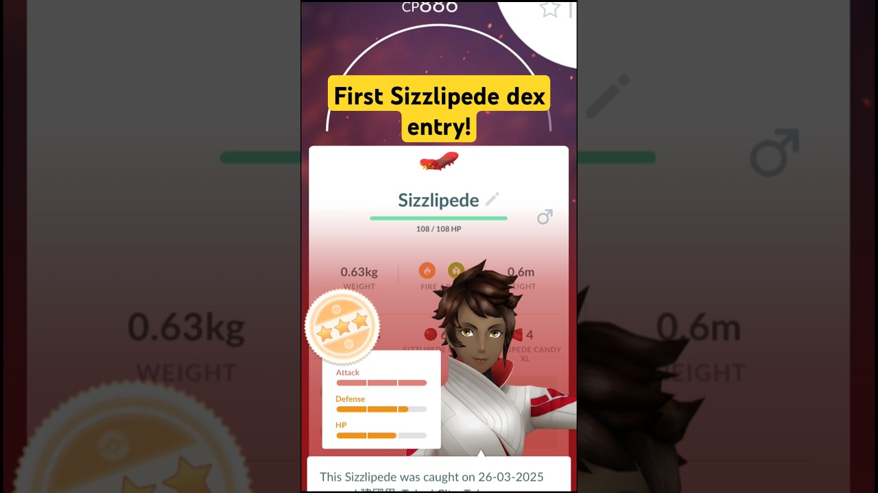 🐛First Sizzlipede caught - Fire Bug pokemon #firebug #sizzlipede #pokemon #pokemongo #bugoutevent