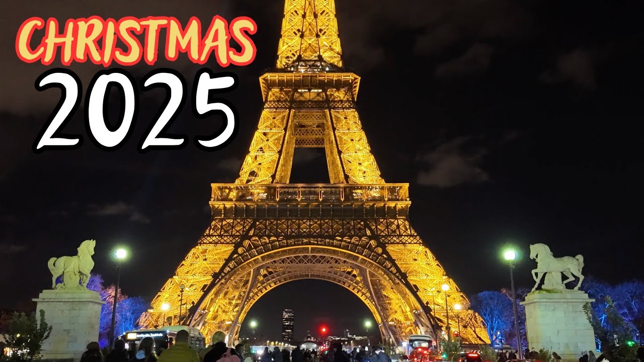 Paris at Christmas: Eiffel Tower in Lights - Magical Vlog 2025 🎄✨