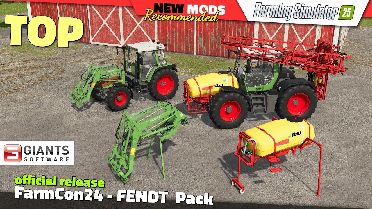 FS25 | FarmCon24 - Fendt Pack (GIANTS release) - Farming Simulator 25 Mods Review 2K60