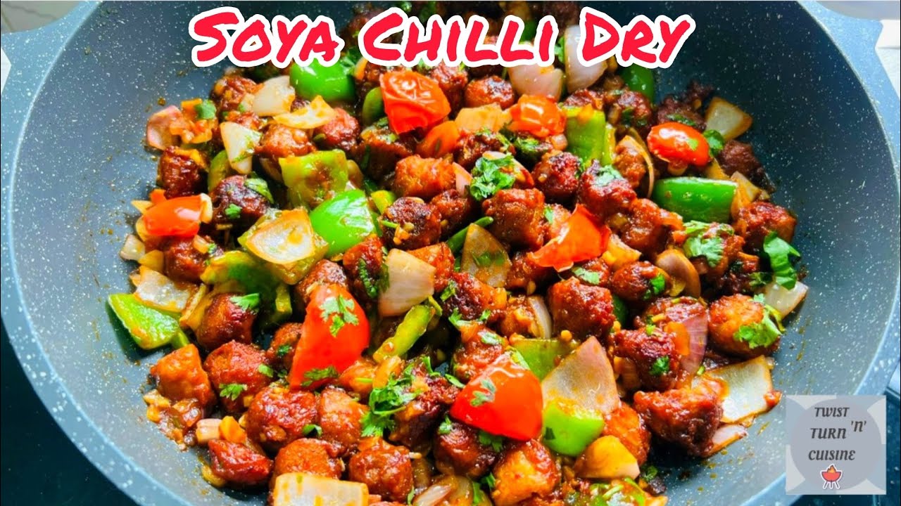 Soya Chunks Recipes | Soya Chilli Dry | Soya Chunks Dry | 
