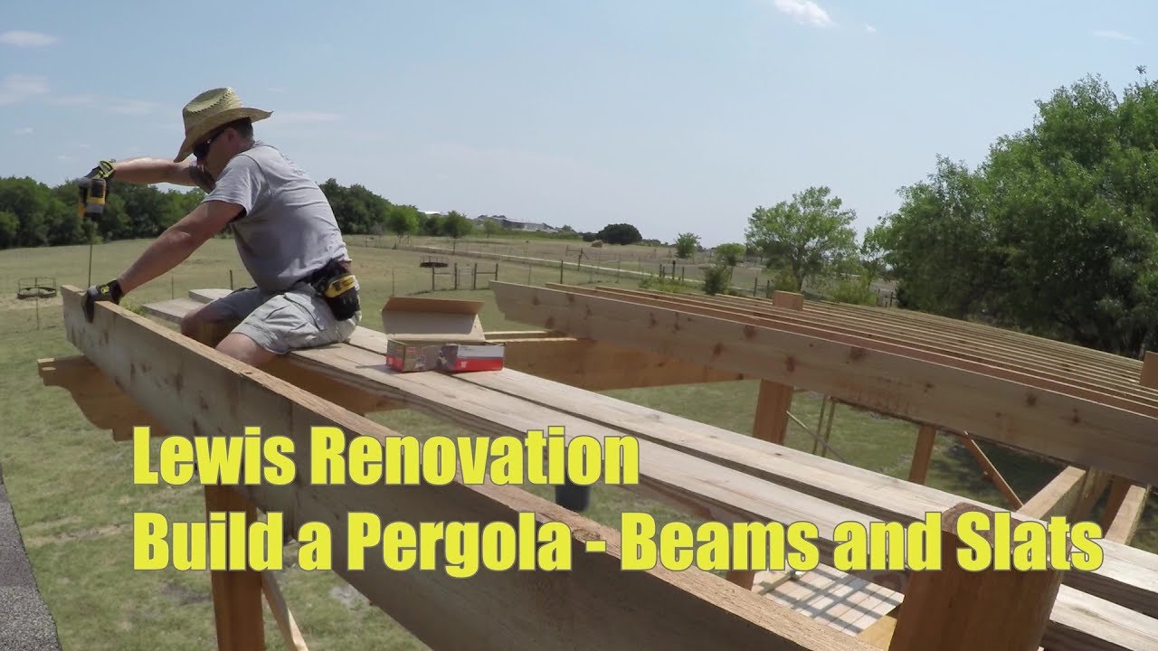 How to Build a Pergola - Rafters and Purlins