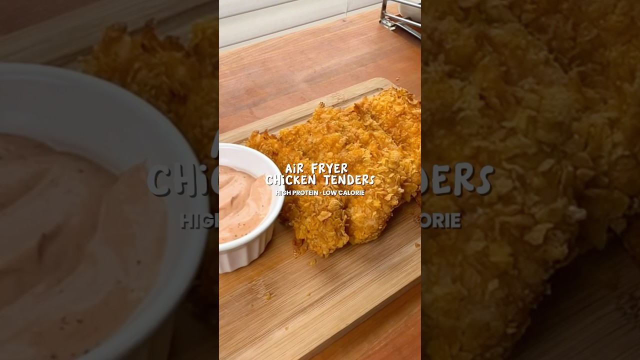 Air Fryer Crispy Chicken Tenders 🍗 #shorts #chickentenders