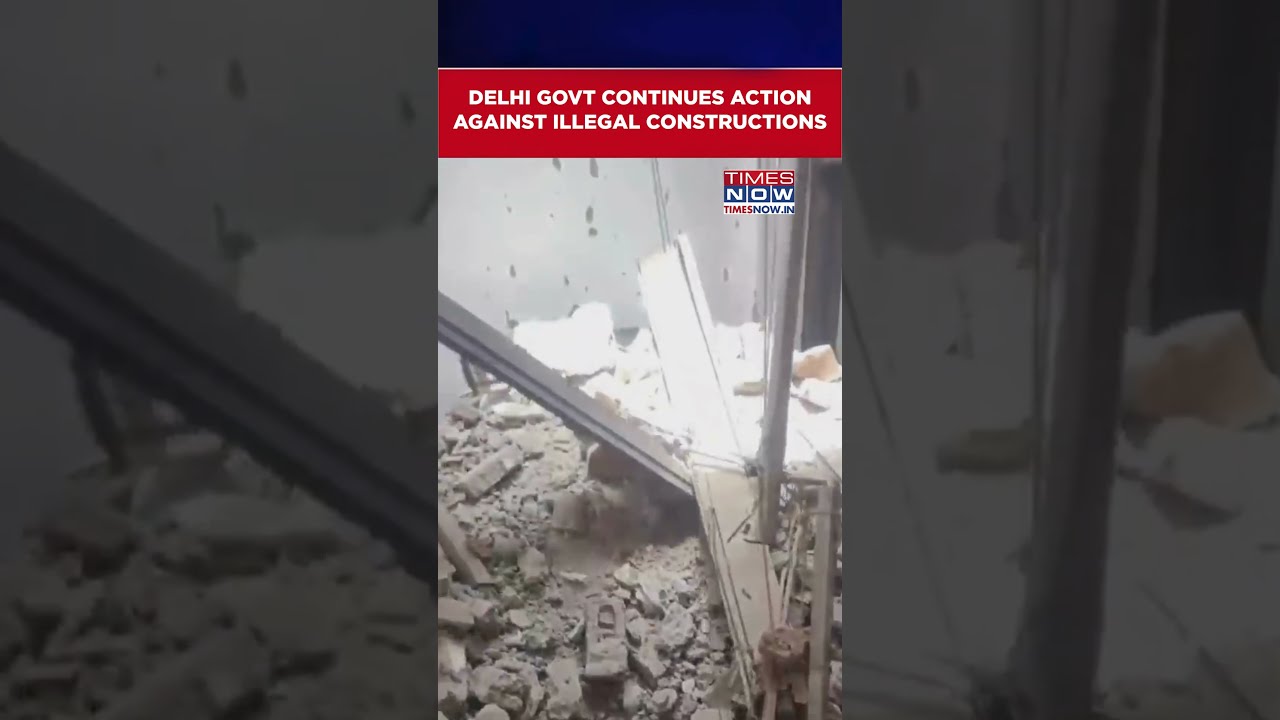Delhi Govt Continues Action Against Unauthorised Buildings In Khanpur, Sainik Farms #shorts