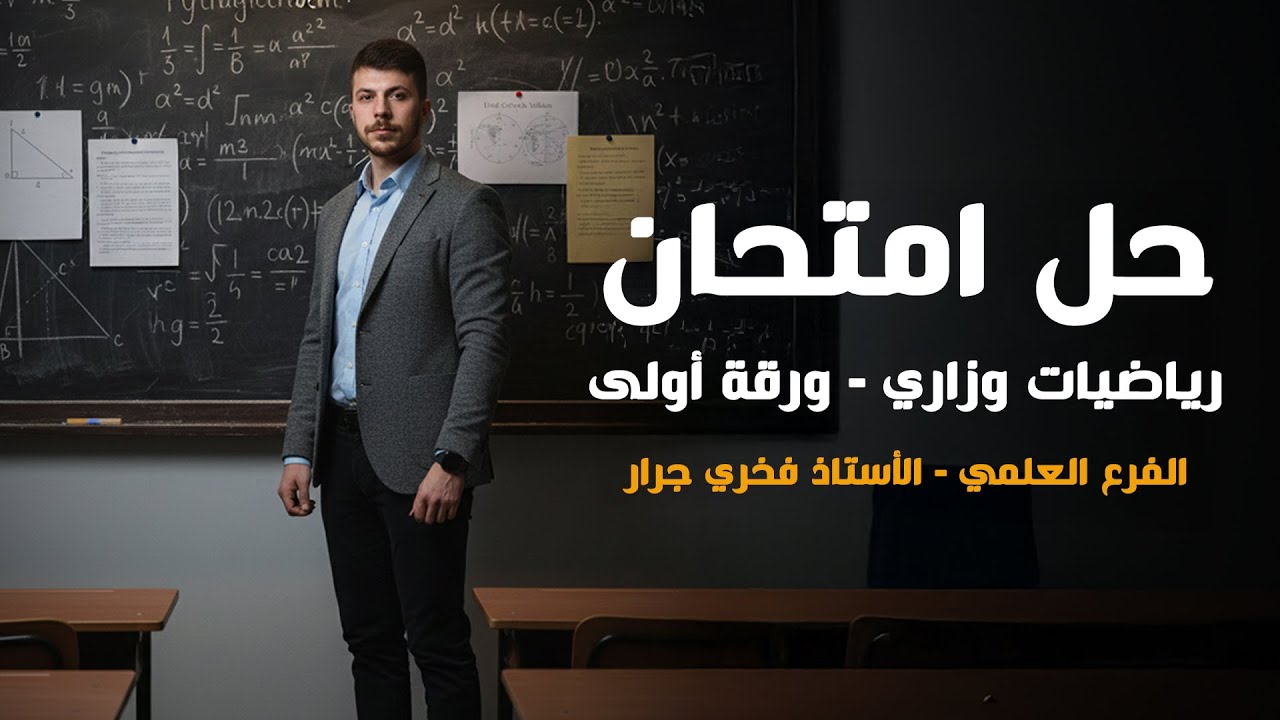 حل امتحان رياضيات الوزاري 2007 - الفرع العلمي | الورقة الاولى 📄| مع الأستاذ فخري جرار 🧭