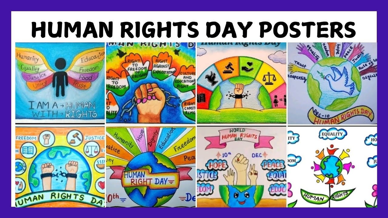 Human Rights Day Poster Making Ideas/ Human rights drawing ideas/Human Rights Day Poster Drawing