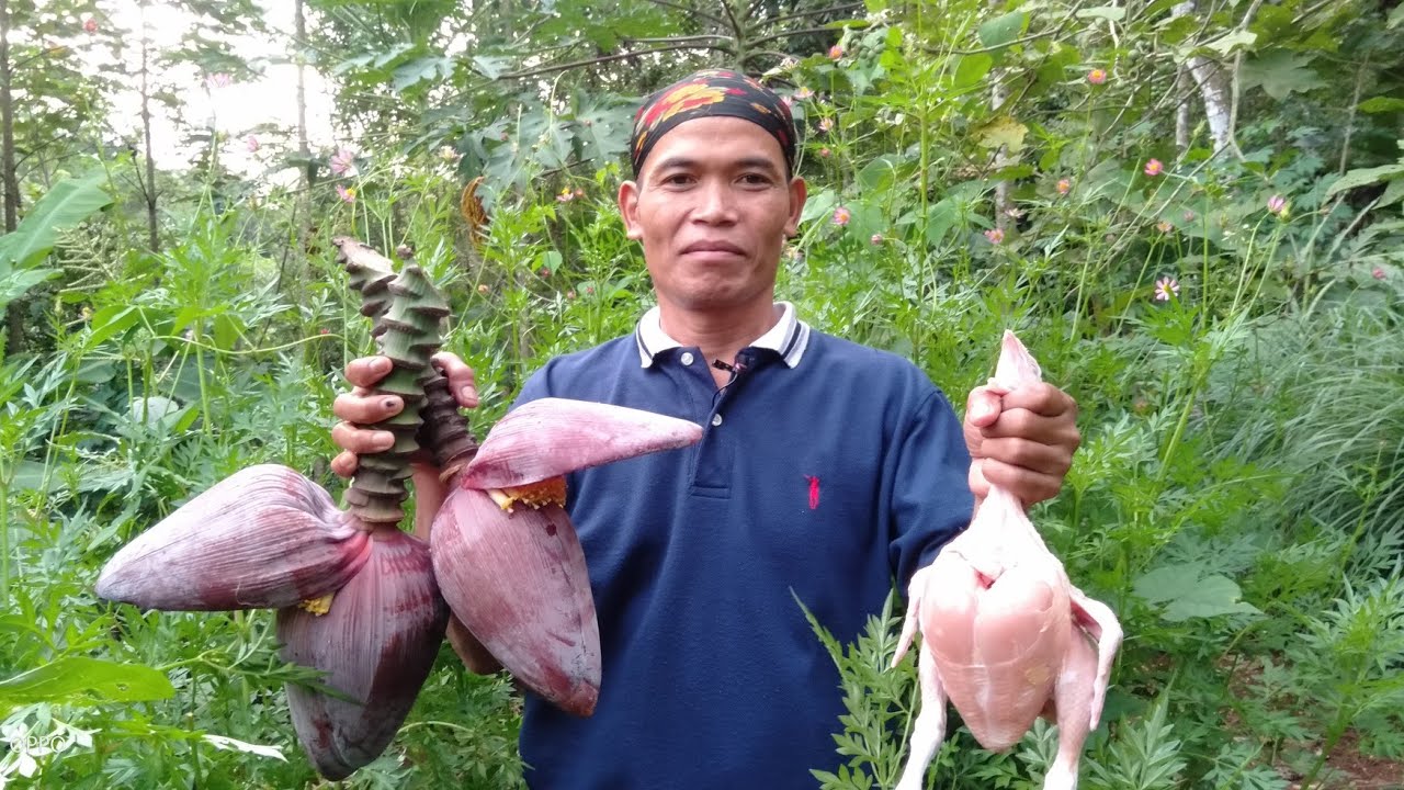 Gulai jantung pisang dgn ayam dan es degan alpukat
