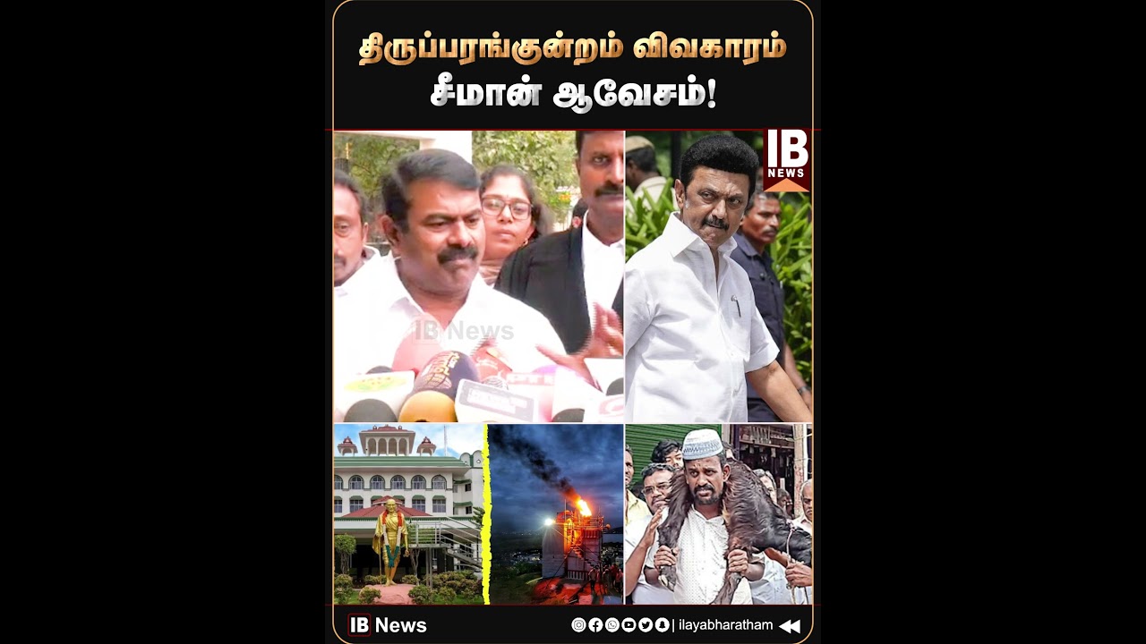 திருப்பரங்குன்றம் விவகாரம் சீமான் ஆவேசம்! | Seeman | Thiruparangundram | MKStalin | DMK |