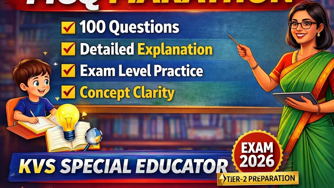 100 MCQs for KVS Special Educator Tier 2 | Most Expected Questions #youtube
