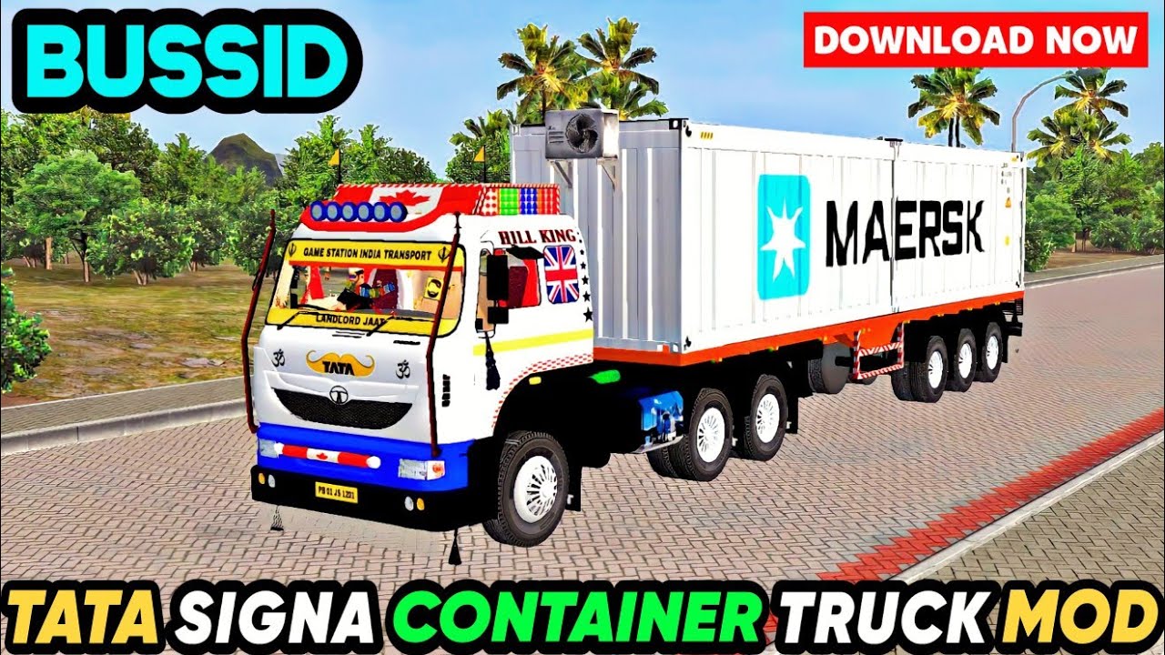 TATA SIGNA CONTAINER TRUCK MOD For Bus Simulator Indonesia || Bussid Mod || Offroad Gamers ||