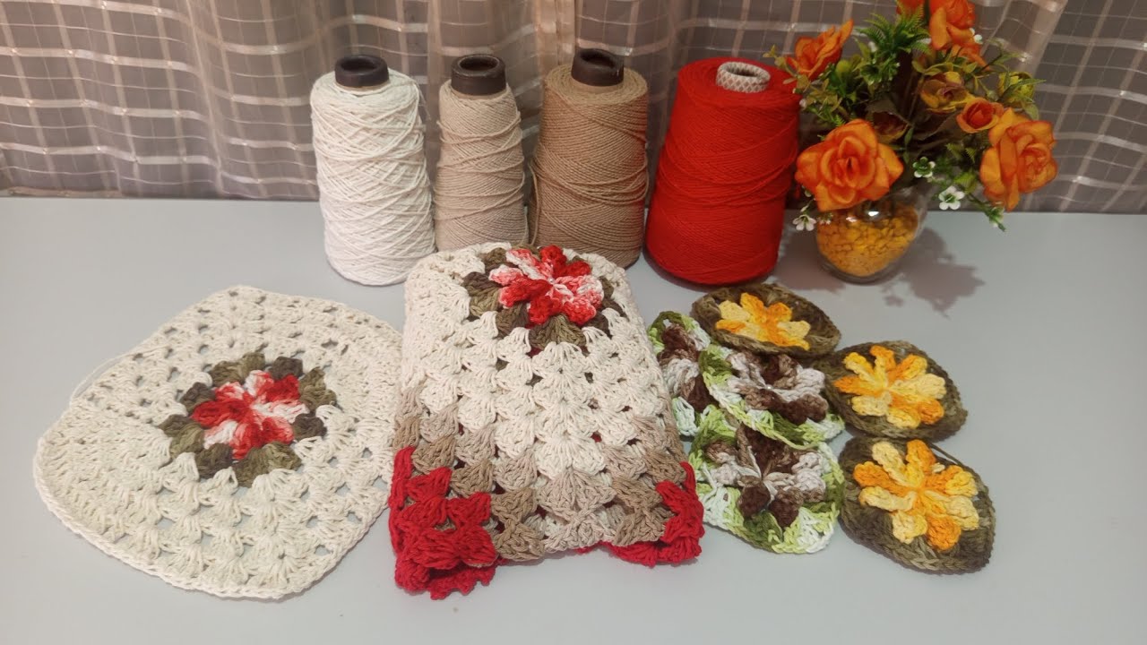 🚨🎯 Produção de uma encomenda de última hora, trilho de mesa folha 🌿✅#crochet #viral 