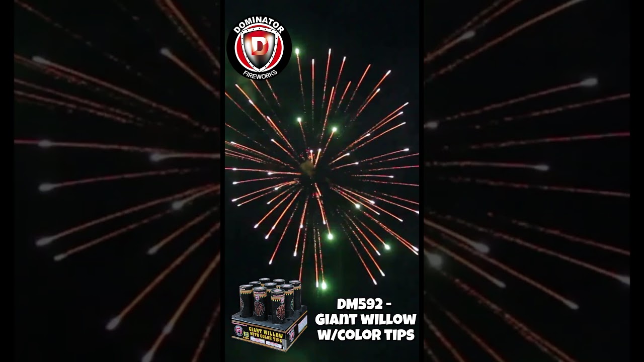 This Giant Willow 9 Shot 500G cake makes noise and fills the sky!