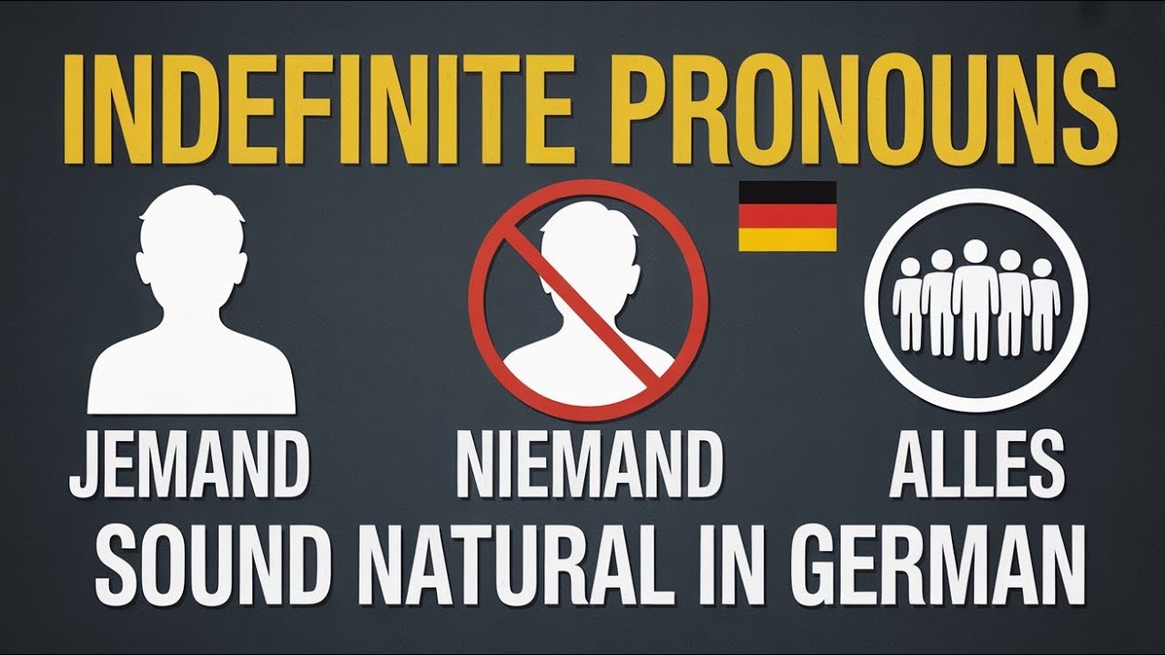 The 'Ghost' Pronouns: How to Talk About Anyone & No One in German 📚 Learn German easily