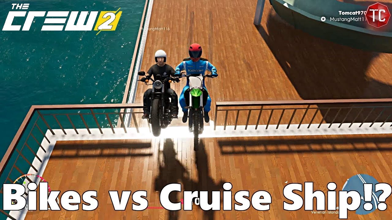 The Crew 2: PC - Multiplayer Fun! Dirt Bike and Harley on Cruise Ship!?
