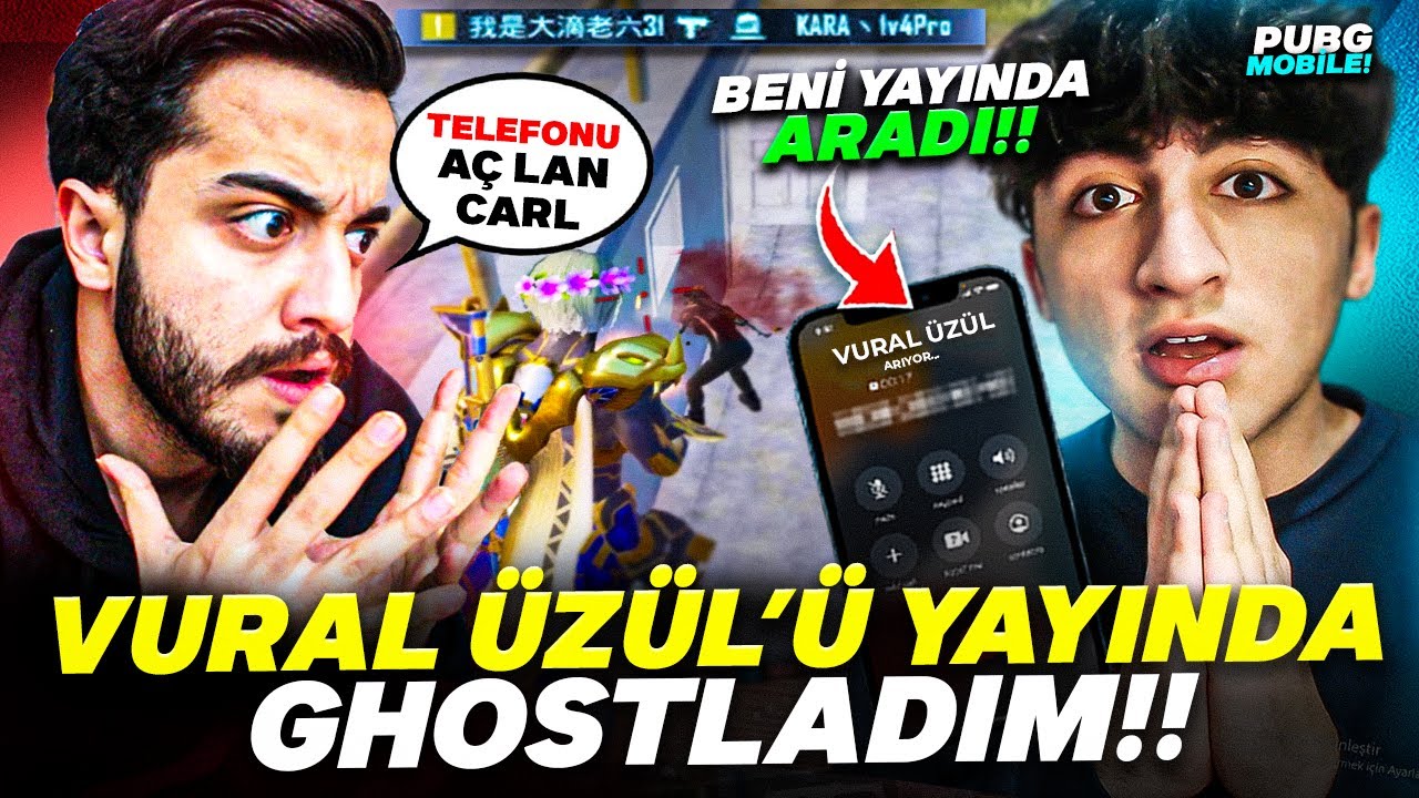 VURAL ÜZÜL'Ü YAYINDA GHOSTLADIM!! 😱 ( BENİ ARADI!! ) - PUBG Mobile