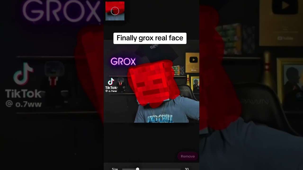 I found grox real face